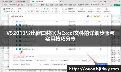 BwinVS2013导出窗口数据为Excel文件的详细步骤与实用技巧分享